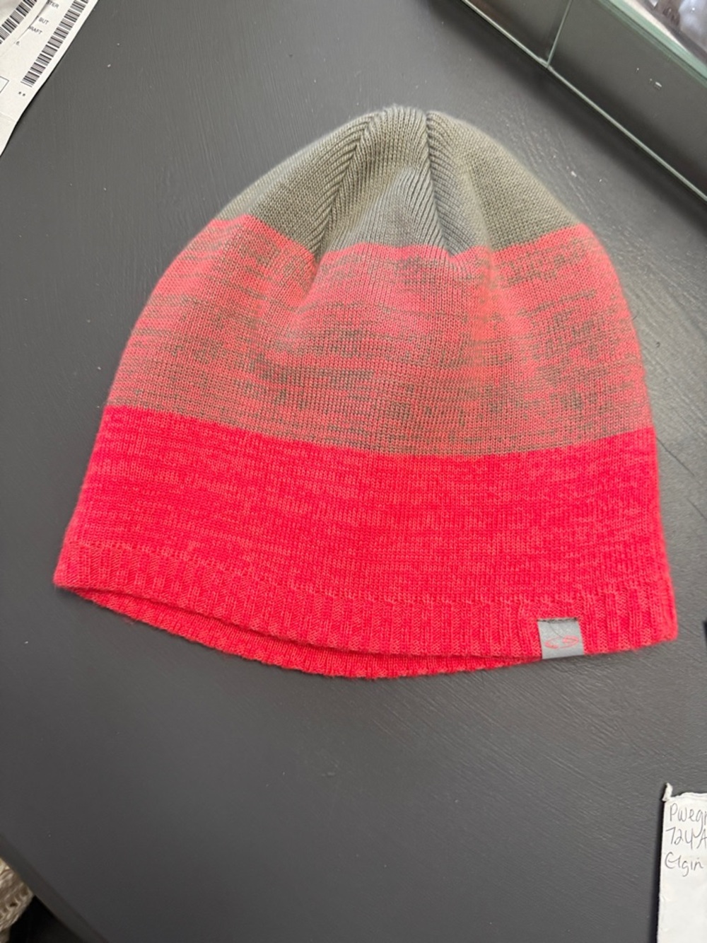 C9 by Champion Gray and Pink Colorblock Knit Beanie